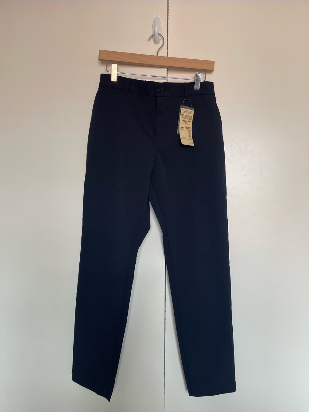 MUJI QUICK-DRYING STRETCH EASY TAPERED PANTS, Size: M, Color: Navy, NWT